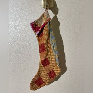 Kantha Patchwork Christmas Stocking